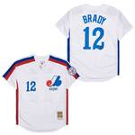 Tom Brady white Montreal Expos retro baseball Jersey men women youth size S-6XL
