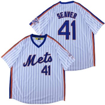Tom Seaver New York Mets Jersey Mitchell & Ness white men women youth size S-6XL