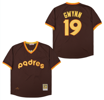 Tony Gwynn San Diego Padres Throwback Jersey brown men women youth size S-6XL