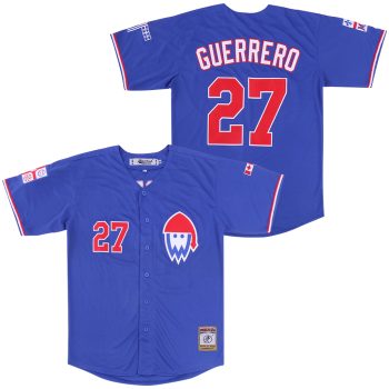 VLADIMIR GUERRERO Montreal Expos Baseball Throwback Jersey blue retro version men women youth size S-6XL