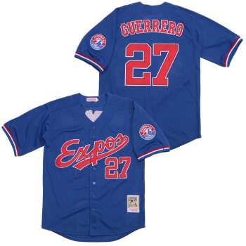 VLADIMIR GUERRERO Montreal Expos Baseball Throwback Jersey blue version men women youth size S-6XL