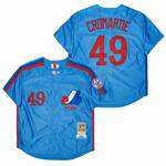 Warren Cromartie Montreal Expos Jersey 1982 blue men women youth size S-6XL