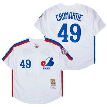 Warren Cromartie Montreal Expos Jersey 1982 white men women youth size S-6XL