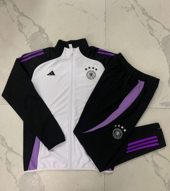 2024-25 White Germany (black sleeves) -Germany Soccer training uniform youth size S-3XL