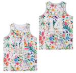 Will Smith 14 Bel-Air Academy Swingman Jersey - Floral MEN WOMEN YOUTH S-6XL SIZE