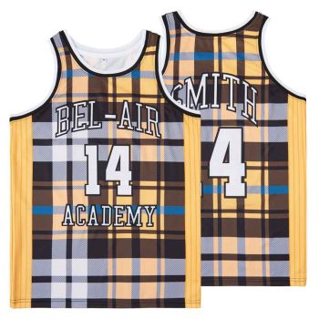 Will Smith 14 Bel-Air Academy Swingman Jersey - Floral coffee color MEN WOMEN YOUTH S-6XL SIZE