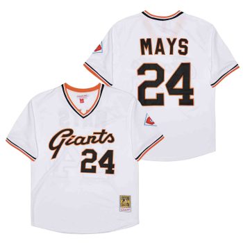 Willie Mays San Francisco Giants Jersey Mitchell & Ness white retro men women youth size S-6XL