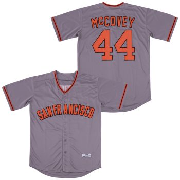 Willie McCovey San Francisco Giants Jersey Mitchell & Ness grey men women youth size S-6XL