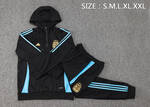 2024-25 With hat Argentina Black -Argentina Soccer training uniform youth size S-3XL