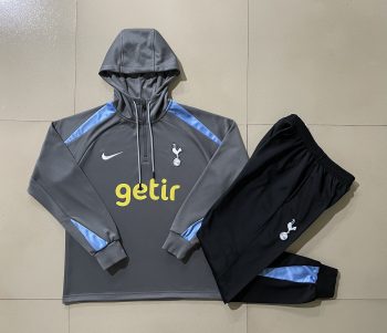 2024-25 With hat Tottenham Dark Grey -Tottenham Soccer training uniform youth size S-3XL