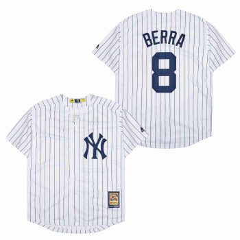 Yogi Berra New York Yankees Jersey white Mitchell & Ness men women youth size S-6XL