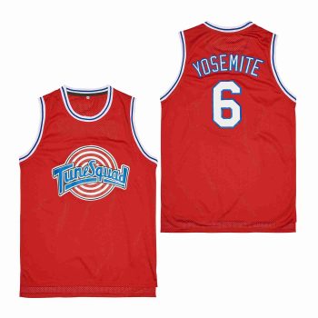 Yosemite #6 Tune Squad Jersey red MEN WOMEN YOUTH S-6XL SIZE