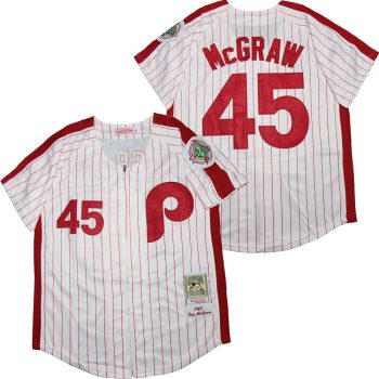 Zack Wheeler Philadelphia Phillies Jersey Mitchell & Ness white men women youth size S-6XL