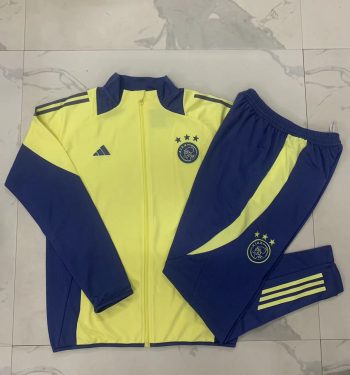 2024-25 ajax Light Yellow -ajax Soccer training uniform  youth size S-3XL