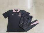 2024-25 polo Jordan Paris Black -Paris Soccer training uniform youth size S-3XL