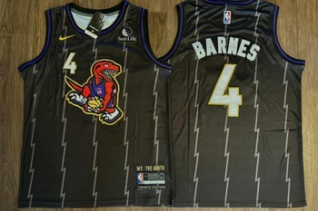New style stitched Toronto Raptors #4 Barnes Basketball Jersey black basketball jersey MEN WOMEN YOUTH S-6XL SIZE