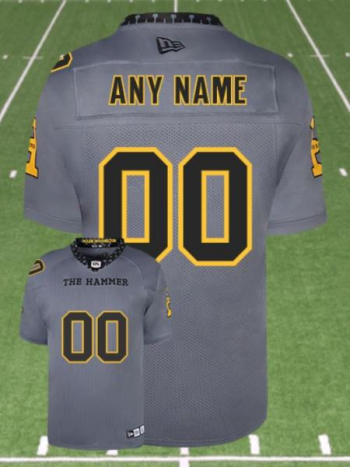 Custom CFL The Hamilton Tiger-Cats Grey football Jersey men women youth S-6XL