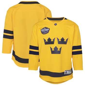 Sweden 2025 4 Nations Face-Off Premier Hockey Jersey - Yellow - Red MEN WOMEN YOUTH S-6XL SIZE
