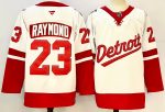 New #23 Lucas Raymond Detroit Red Wings stitched hockey jersey white MEN WOMEN YOUTH S-6XL SIZE