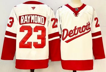 New #23 Lucas Raymond Detroit Red Wings stitched hockey jersey white MEN WOMEN YOUTH S-6XL SIZE