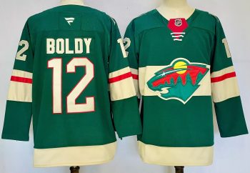 New #12 Matthew Boldy Minnesota Wild stitched hockey jersey MEN WOMEN YOUTH S-6XL SIZE
