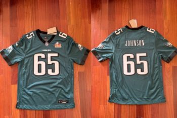Lane Johnson Midnight Green Philadelphia Eagles Super Bowl LIX Game size men women youth S-6XL