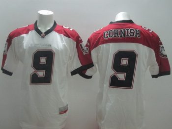 Custom CFL Calgary Stampeders #9 Jon Cornish White Jersey men women youth S-6XL size