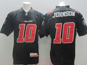 Custom CFL Ottawa RedBlacks #10 Kierrie Johnson Black Jersey men women youth S-6XL