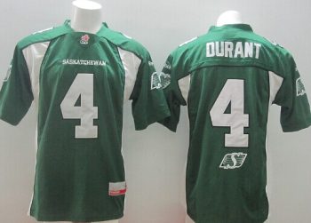 Custom CFL Saskatchewan Roughriders #4 Darian Durant Green Jersey men women youth S-6XL