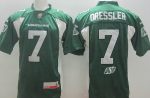 Custom CFL Saskatchewan Roughriders #7 Weston Dressler Green Jersey men women youth S-6XL