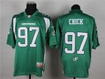 Custom CFL Saskatchewan Roughriders #97 John Chick Green Jersey men women youth S-6XL