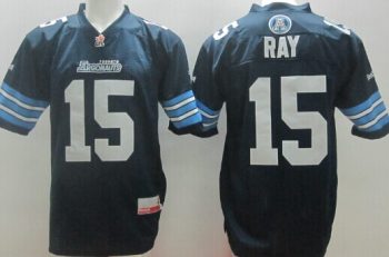 Custom CFL Toronto Argonauts #15 Ricky Ray Navy Blue Jersey men women youth S-6XL