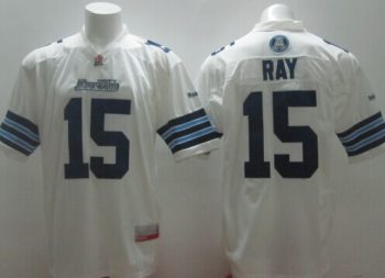 Custom CFL Toronto Argonauts #15 Ricky Ray White Jersey men women youth S-6XL