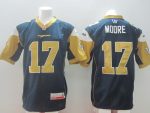 Custom CFL Winnipeg Blue Bombers #17 Nick Moore Navy Blue Jersey men women youth S-6XL