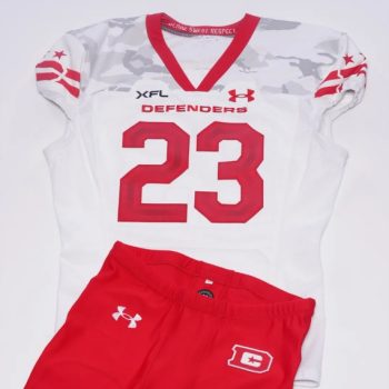 Custom XFL DC Defenders White Away football Jersey men women youth S-6XL size