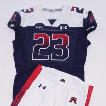 Custom XFL Houston Roughnecks Navy Home football Jersey men women youth S-6XL size