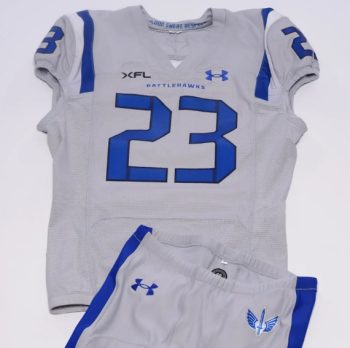 Custom XFL St. Louis BattleHawks Grey stitched Away football Jersey men women youth S-6XL size