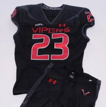 Custom XFL Vegas Vipers Black stitched Home football Jersey men women youth S-6XL size
