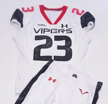 Custom XFL Vegas Vipers White stitched Away football Jersey men women youth S-6XL size