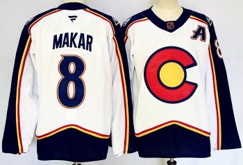 #8 Cale Makar  Colorado Avalanche stitched white hockey jersey MEN WOMEN YOUTH S-6XL SIZE