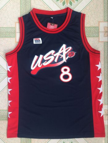 1996 Atlanta Olympics American Dream three Scotty Pippen USA8 dark blue embroidered jersey