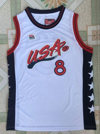 1996 Atlanta Olympics American Dream three Scotty Pippen USA8 white embroidered jersey