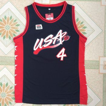 1996 Atlanta Olympics American dream III Charles. Buckley USA4 navy embroidered jersey