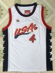 1996 Atlanta Olympics American dream III Charles. Buckley USA4 white embroidered jersey