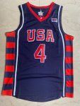 2004 Athens Olympics USA Dream VI USA Everson No. 4 blue basketball jersey