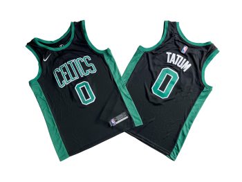 Boston Celtics Jayson Tatum 0# Black Swingman Jersey