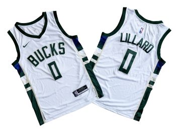 Bucks # 0 White Fan version - Damian. Lillard