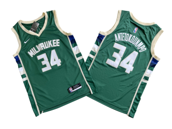 Bucks # 34 green fan edition jersey - Giannis. Antetokounmpo
