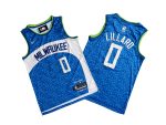 Bucks No. 0 Blue 2023 City Edition jersey - Damien. Lillard