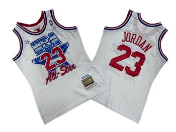 Bulls # 23 white '91 Mitchell All-Star Game throwback jersey - Michael. Jordan